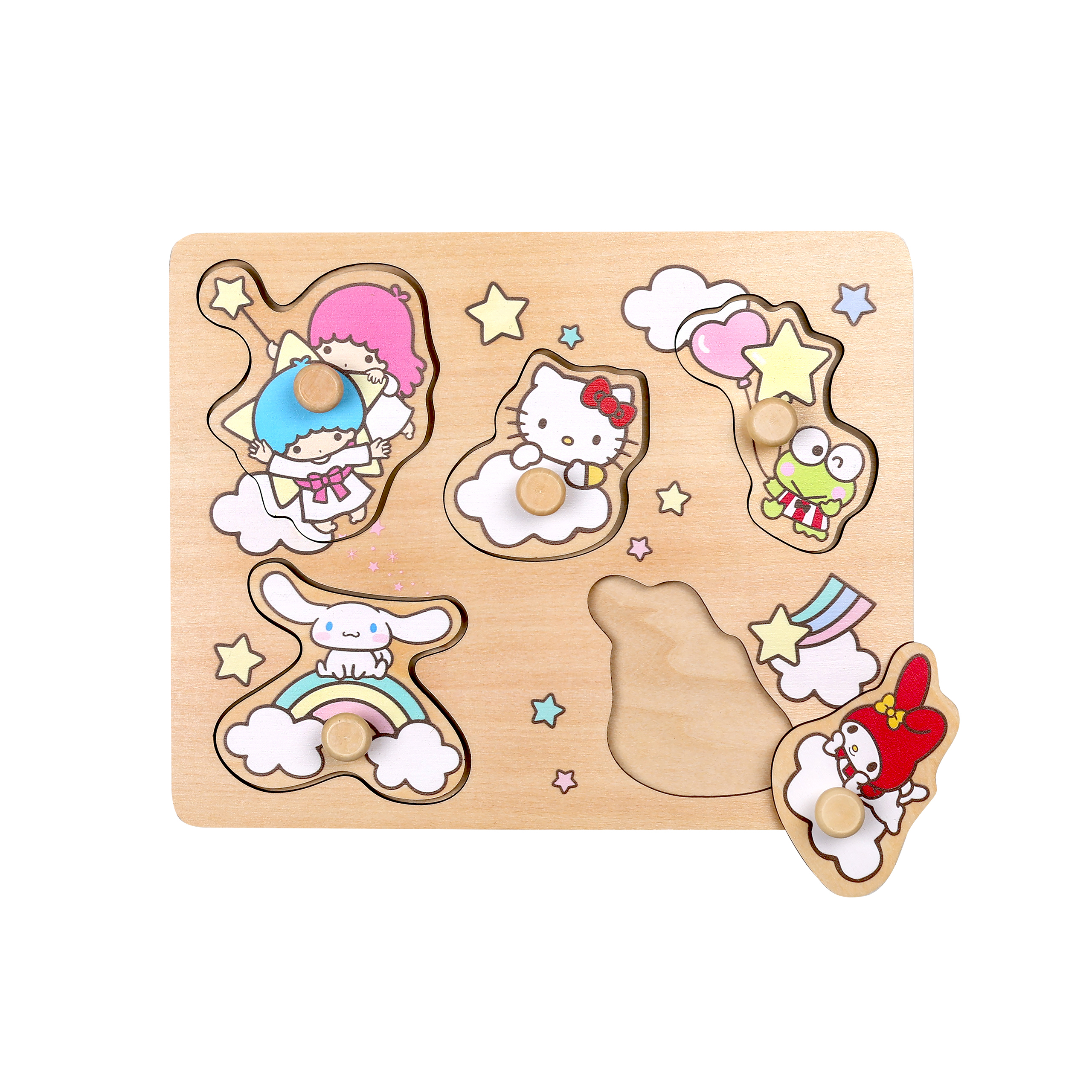 Hello Kitty and Friends hello kitty puzzle with knobs 5 pieces